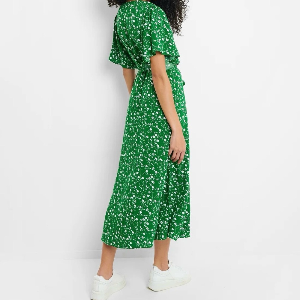 NWT Threadbare Green Floral Print Midi Dress - Picture 3 of 7